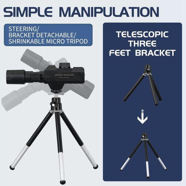 W007 WIFI Digital Telescope 70X Wireless Motion Detection Monitor Monocular With Metal Tripod - Image 5