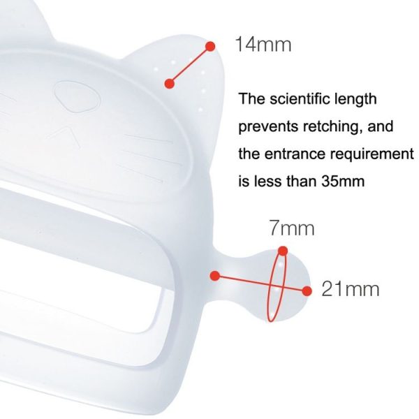 Baby Anti-eating Hand Cover Boiled Silicone Soothing Teeth Stick (Transparent) - Image 4