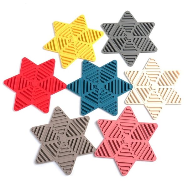 Folding Pot Cushion Silicon Tea Cup Insulation Pad House Table Non-slip Place Mats (Royal Blue) - Image 2