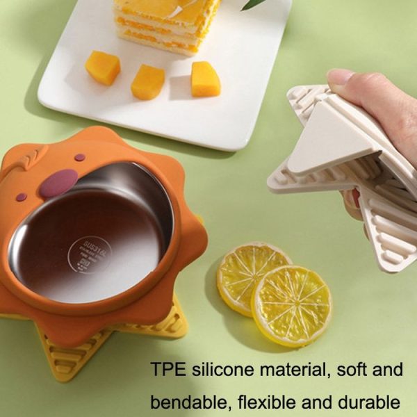 Folding Pot Cushion Silicon Tea Cup Insulation Pad House Table Non-slip Place Mats (Royal Blue) - Image 5