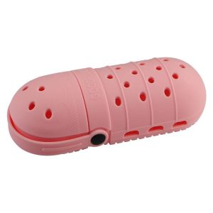 Portable Makeup Pen Storage Frame Multifunctional Silicone Makeup Tool Storage Box (Pink)