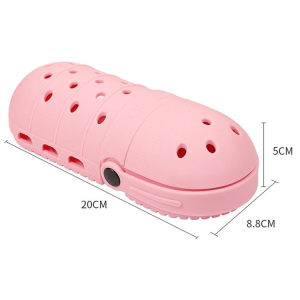 Portable Makeup Pen Storage Frame Multifunctional Silicone Makeup Tool Storage Box (Pink) - Image 3