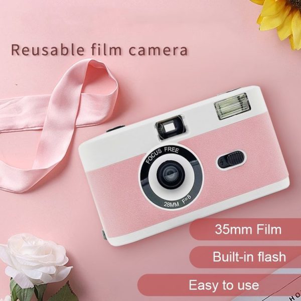 R2-FILM Retro Manual Reusable Film Camera for Children without Film (Black+Purple) - Image 6
