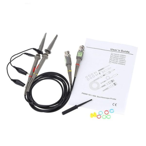 2pcs P6100 Oscilloscope Probe DC-100MHz BNC Connectors Scope Clip Probe - Image 3