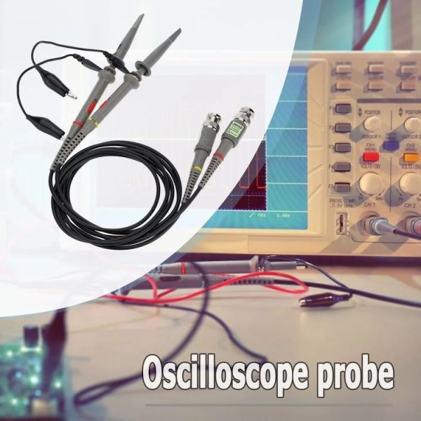 2pcs P6100 Oscilloscope Probe DC-100MHz BNC Connectors Scope Clip Probe - Image 7