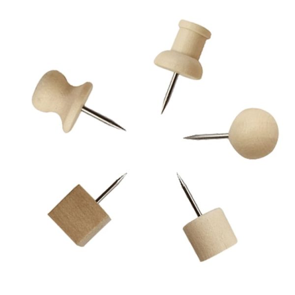 Wooden Log Thumbtack Set Sticky Note Fixed Tack, Specification: 5 Grid Box - Image 3