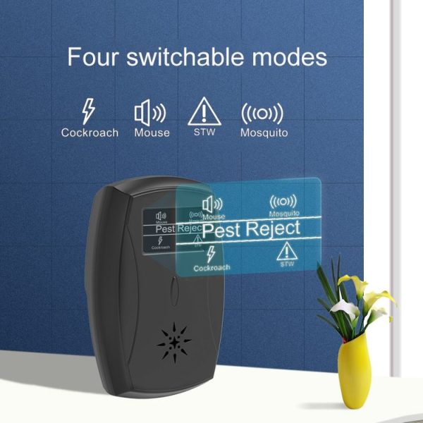 Household Mute Low Power Ultrasonic Insect Repeller, Specification: EU Plug (Black) - Image 5