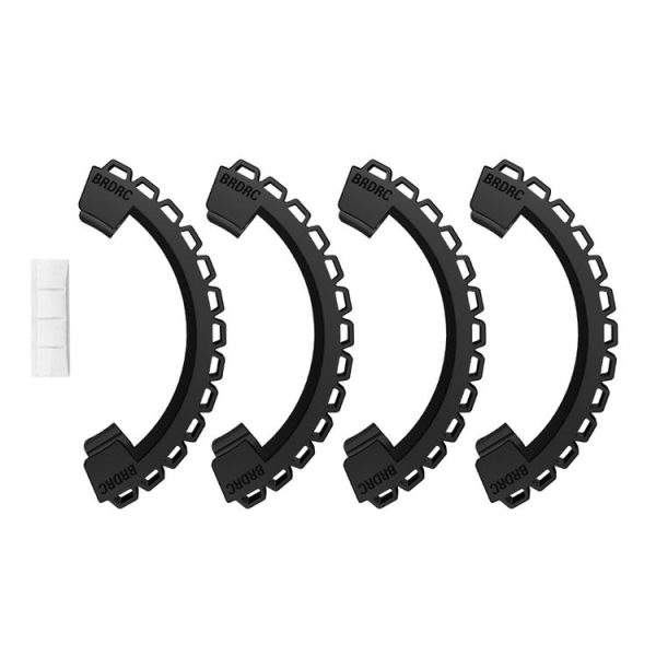 DJI Avata BRDRC-9604 4pcs Drone Propeller TPU Protective Guard UAV Bumper Anti-collision Ring Cover (Black)