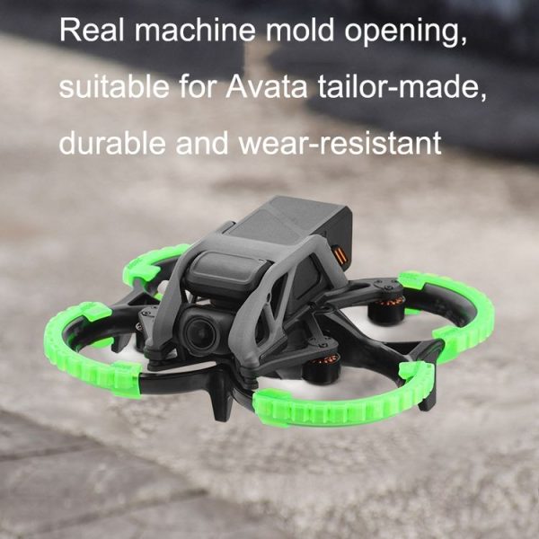DJI Avata BRDRC-9604 4pcs Drone Propeller TPU Protective Guard UAV Bumper Anti-collision Ring Cover (Black) - Image 4