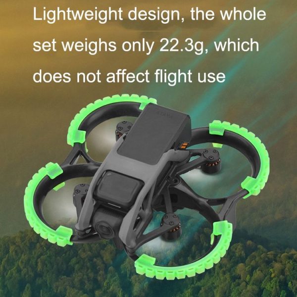 DJI Avata BRDRC-9604 4pcs Drone Propeller TPU Protective Guard UAV Bumper Anti-collision Ring Cover (Black) - Image 5