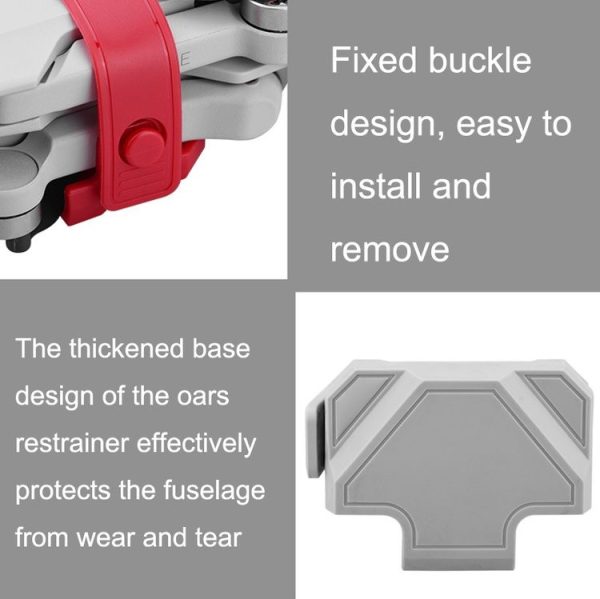 BRDRC DJI-8936 For DJI Mavic Mini / Mini 2 / Mini SE Beam Paddle Device Propeller Blade Retainer (Red) - Image 3