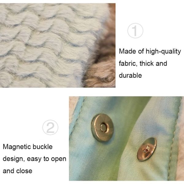 H6302-1 Autumn and Winter Plush Plaid Small Handbag (Light Grey) - Image 4