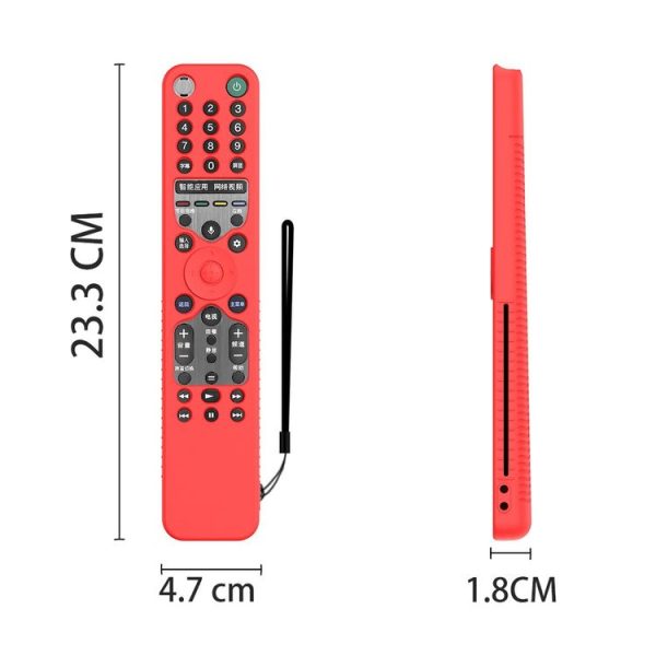Y46 Remote Control Anti-Fall Silicone Protective Case For Sony RMF-TX600C / P / U / E 500U / E (Red) - Image 5