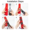 Y46 Remote Control Anti-Fall Silicone Protective Case For Sony RMF-TX600C / P / U / E 500U / E (Red) - Image 6