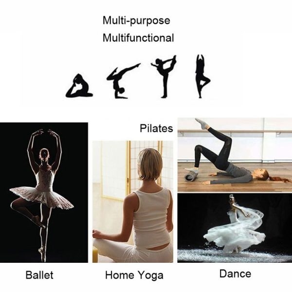 Non-slip Open Finger Yoga Sports Gloves+Five Finger Yoga Socks Set, Size: One Size (Black) - Image 5