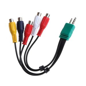 Samsung 3.5+2.5 to 5RCA Double-head LCD TV AV Cable Component Signal Cable