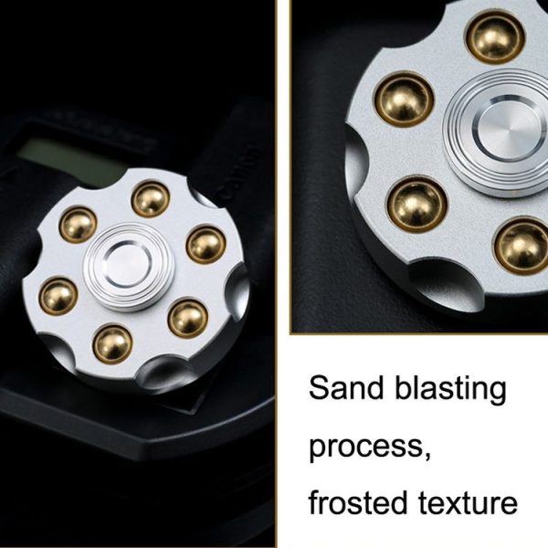 EDC Removable Fingertip Spinner Revolver Clip Pure Brass Stress Relief Toys (Black) - Image 3