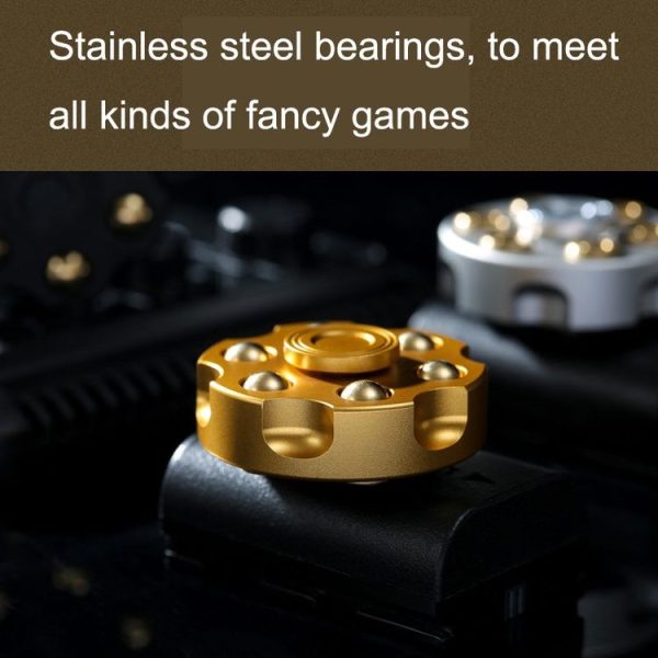 EDC Removable Fingertip Spinner Revolver Clip Pure Brass Stress Relief Toys (Black) - Image 5