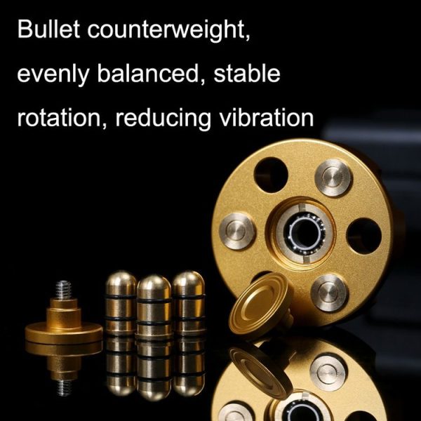 EDC Removable Fingertip Spinner Revolver Clip Pure Brass Stress Relief Toys (Black) - Image 6