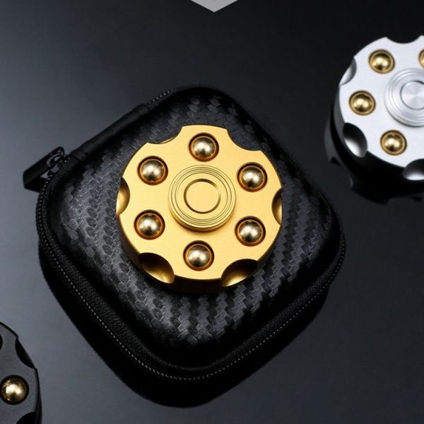 EDC Removable Fingertip Spinner Revolver Clip Pure Brass Stress Relief Toys (Black) - Image 7