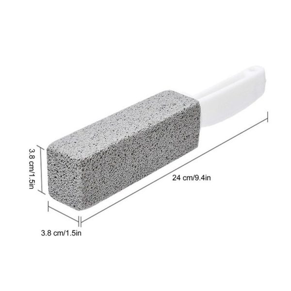 Pumice Toilet Brush Sink Scale Removal Rust Cleaning Brush Bathroom Oven Tile Stain Removal Stick (Grey) - Image 3