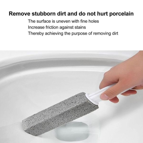 Pumice Toilet Brush Sink Scale Removal Rust Cleaning Brush Bathroom Oven Tile Stain Removal Stick (Grey) - Image 7