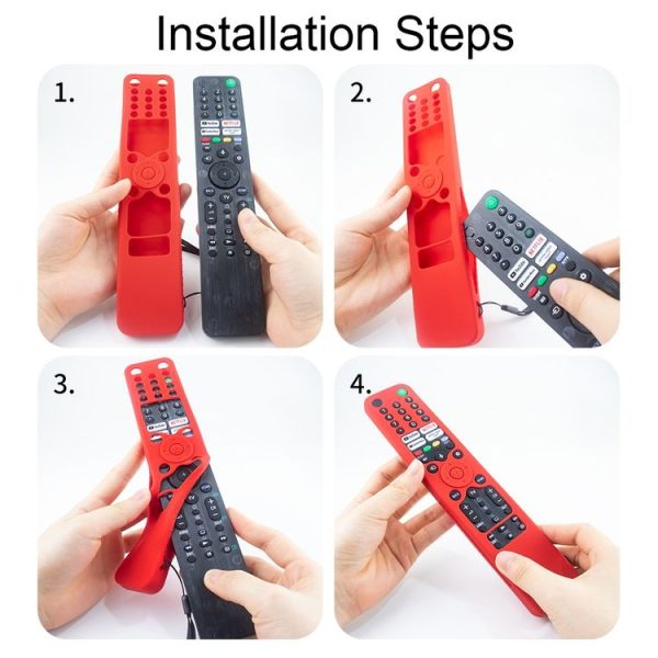 Sony RMF / MG3-TX520U Y52 Voice Remote Anti-Drop Silicone Protective Cover (Black) - Image 6