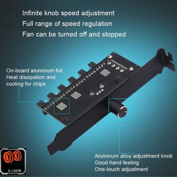 PIC Bit Case Cooling Fan Control Switch PWM 6 Way Computer Fan Speed Controller (Big 4Pin) - Image 5