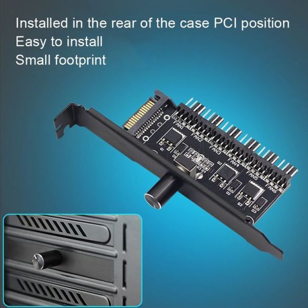 PIC Bit Case Cooling Fan Control Switch PWM 6 Way Computer Fan Speed Controller (Big 4Pin) - Image 6