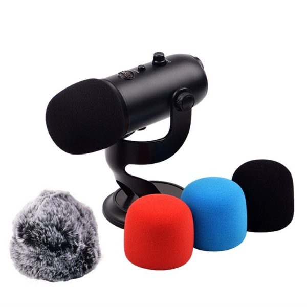 Blue Yeti Pro Anti-Pop and Windproof Sponge / Fluffy Microphone Cover, Color: Black Sponge - Image 6