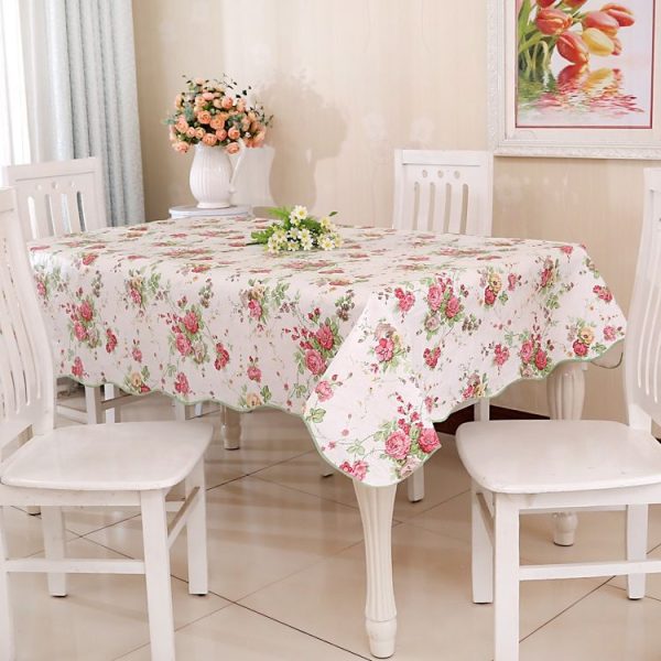 PEVA Oil&Water Resistant Coffee Table Tablecloth, Size: 106x152cm (No.384)
