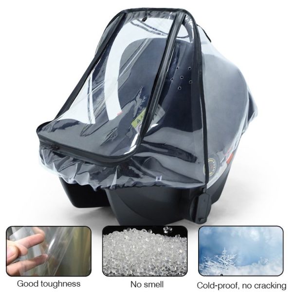 Baby Safety Seat Rain Cover Transparent EVA Stroller Baby Carriage Rain Cover - Image 3