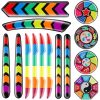 Car Door Anti-Collision Scrape And Rearview Mirror Colorful Safety Warning Reflective Sticker, Style: Glue Model Colorful Flames - Image 2