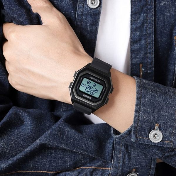 SKMEI 1875 Men Outdoor Electronic Watch Timing Multi-Functional Watch, Style: Steel Band White Machine - Image 7