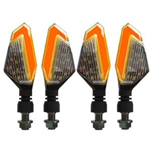 MK-236 4pcs 22LED Motorcycle V Line Two Color Turning Light Signal Angle Light (Yellow Red)