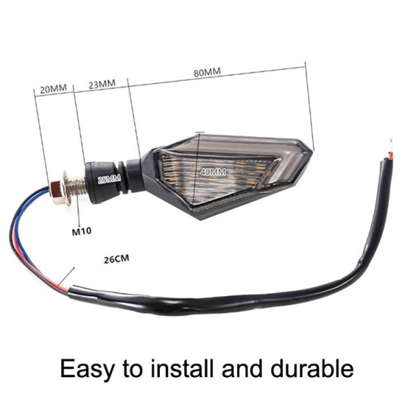 MK-236 4pcs 22LED Motorcycle V Line Two Color Turning Light Signal Angle Light (Yellow Red) - Image 3