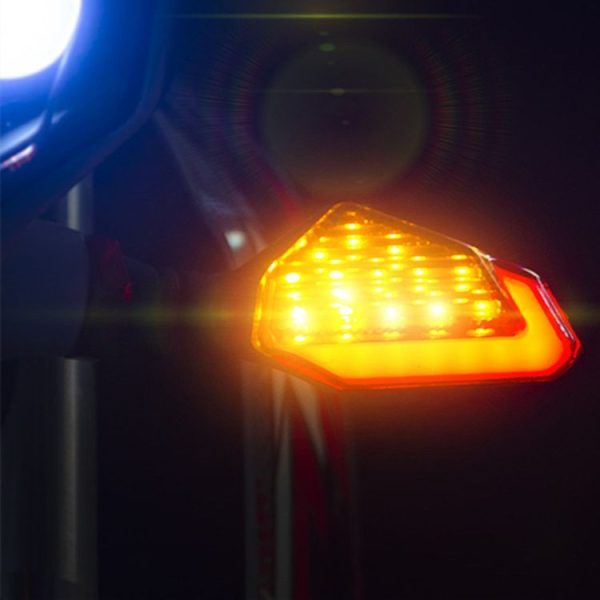 MK-236 4pcs 22LED Motorcycle V Line Two Color Turning Light Signal Angle Light (Yellow Red) - Image 5