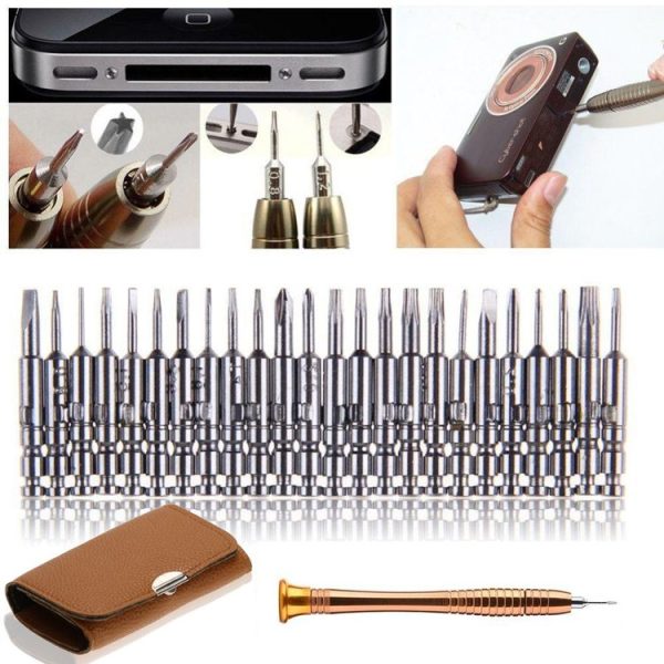 25 In 1 Screwdriver Batch Set Mobile Phone Notebook Repair Tool (Brown) - Image 3