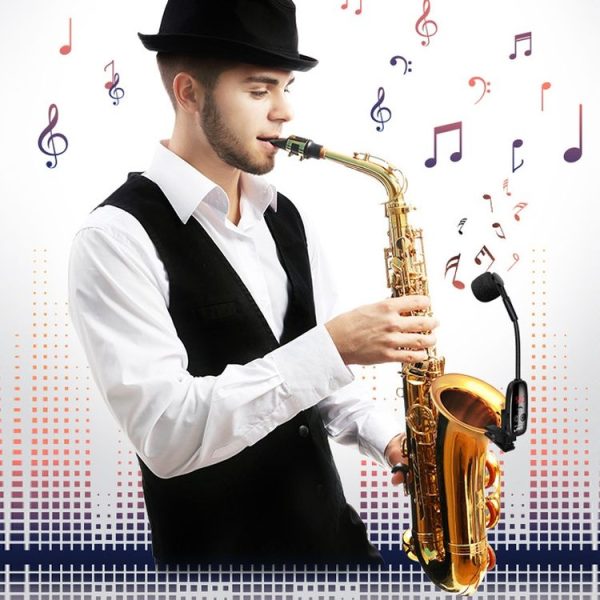 Saxophone Outdoor Performance Wireless Microphone Pickup (Black) - Image 7