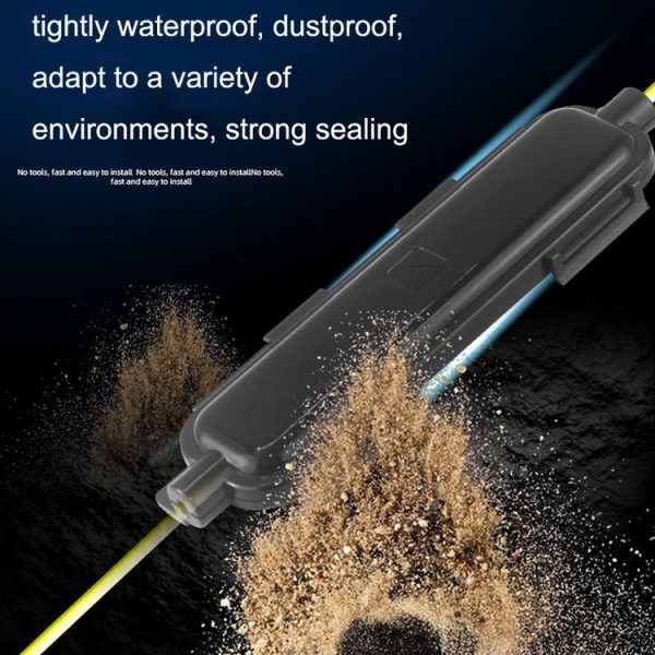 P-1101-5 5pcs SC Type Optical Fiber Waterproof Protective Box Leather Light Cable Continuation Box - Image 6