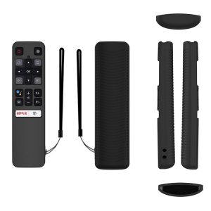 TCL RC802V FMR1 FNR1 Y40 TV Remote Control Anti-Drop Silicone Protective Case (Black)