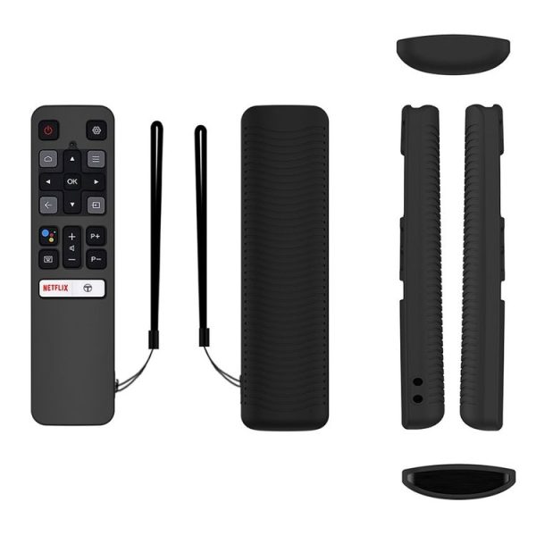 TCL RC802V FMR1 FNR1 Y40 TV Remote Control Anti-Drop Silicone Protective Case (Black)