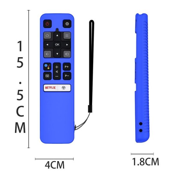 TCL RC802V FMR1 FNR1 Y40 TV Remote Control Anti-Drop Silicone Protective Case (Black) - Image 6
