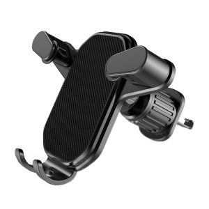 Car Air Outlet Upside-down Hook Strong Mobile Phone Holder (Cool Black)