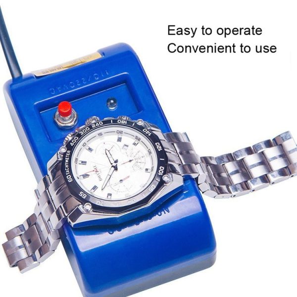 Watch Repair Tool Demagnetization Instrument Mechanical Watch Demagnetizer, Style: Blue Home EU Plug - Image 4