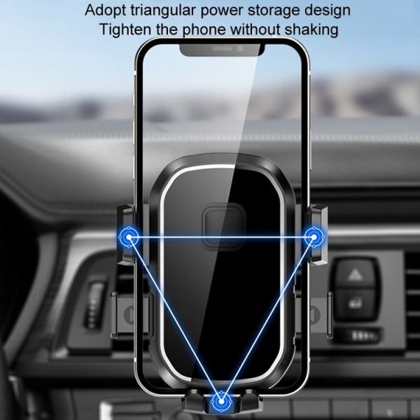 Car Air Outlet Hook Firmly Navigation Mobile Phone Holder (Mirror Black) - Image 5