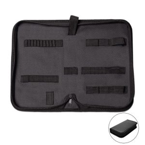 Zipper Storage Package Portable Multi-Function Tool Storage Bag, Style: E Leather+Canvas
