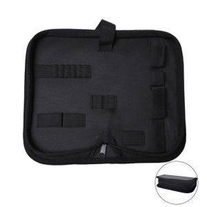 Zipper Storage Package Portable Multi-Function Tool Storage Bag, Style: F Leather+Canvas