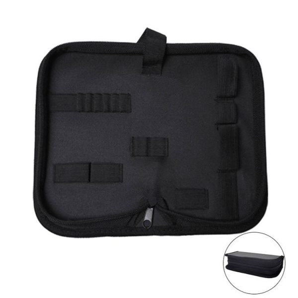 Zipper Storage Package Portable Multi-Function Tool Storage Bag, Style: F Leather+Canvas