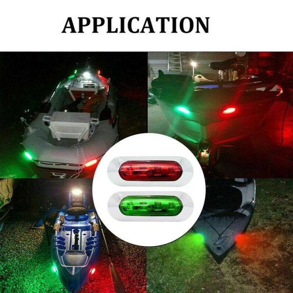 1pair MK-234 12V Yacht Ships 4LED Navigation Lights Red And Green Signal Light (Red+Green) - Image 5